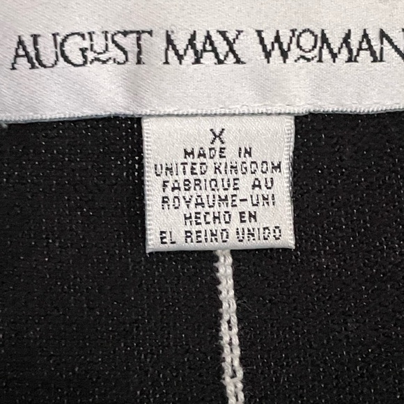 Elegant Black sweater with silver and white thread by August Max Wom size XL - Picture 2 of 7